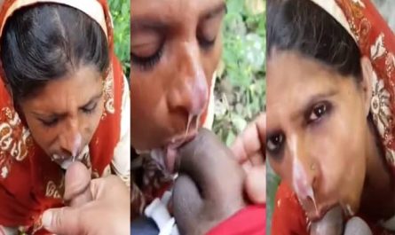 Dehati Aunty Eating Cum MMS Video Leaked