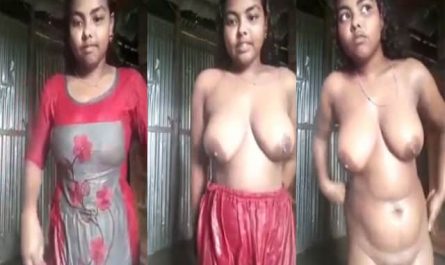 Busty Village Girl Showing Her Assets On Selfie Cam Video