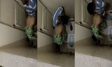 Desi Lovers Standing Sex In Toilet Caught On Cam Video