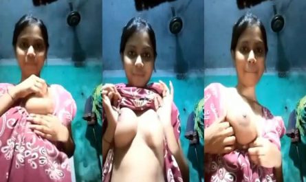Sweet Bengali Teen Girl Showing Her Sexy Big Boobs