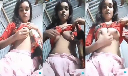 Perky Desi Boobs Show On Selfie Cam Video For Her Lover