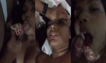 Sexy Horny Bitch Eating Cum From Dick Of Her BF