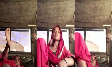 Naughty Rajasthani Village Wife Masturbating With Brinjal