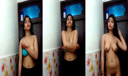 Sexy Indian Girl Striptease Hot Video In The Bathroom