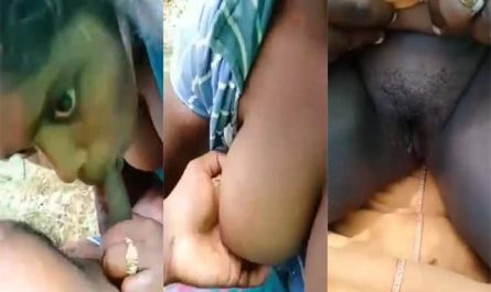 Dusky South Indian Booby Slut Giving Blowjob Outdoors