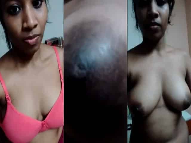 Dusky Desi GF Selfie Video For Her Boyfriend