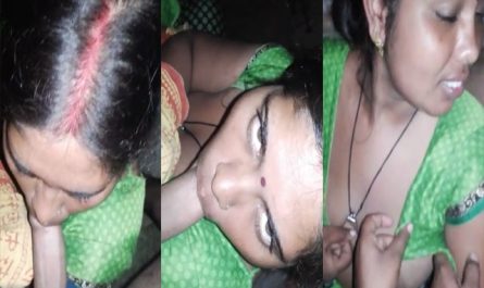 Cheating Dehati Sexy Bhabhi Giving Blowjob To Husband’s Brother