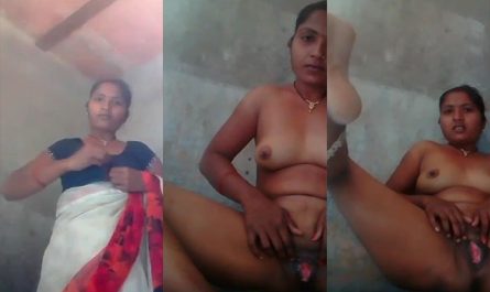 Sexy Cute Dehati Wife Stripping Naked On Selfie Cam