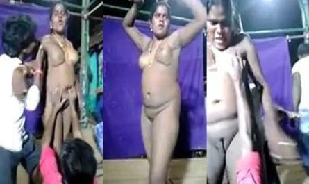 Telugu Girl Hot Nude Dance In Public Crowd