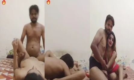Pakistani Red Dressed Babe Couple Sex MMS
