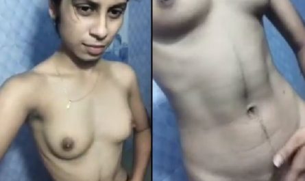 Skinny Hot Desi Girl Showing Her Naked Body For BF