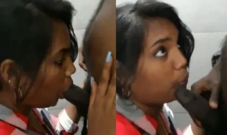 Tamil Office Girl Sucking Black Dick Inside Toilet