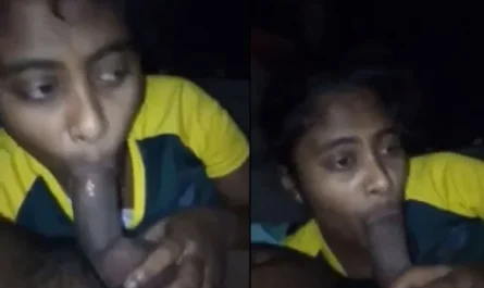 Desi Girlfriend Giving A Deep Sloppy Blowjob