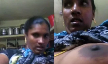 Telegu Housewife Showing Her Big Tits On VC