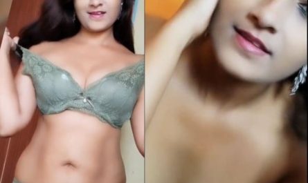 Beautiful Indian Bhabhi Sexy Striptease Selfie Video