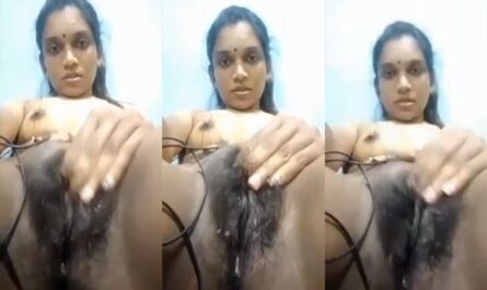 Tamil Sexy Horny Girl Showing Her Hairy Pussy On Vc
