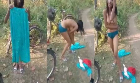 Hot Dehati Girl Captured Topless Outdoor After Sex
