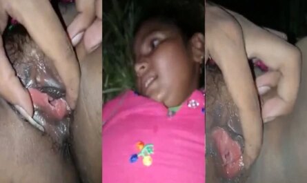 Desi Naughty Bf Makes Video Of Tight Pussy Outdoors At Night