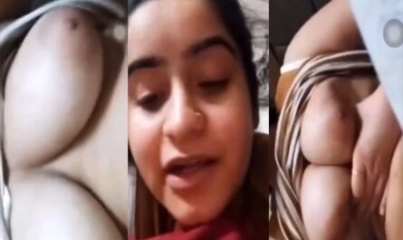 Punjabi Hot Girl Showing Her Cute Huge Boobiies On Vc