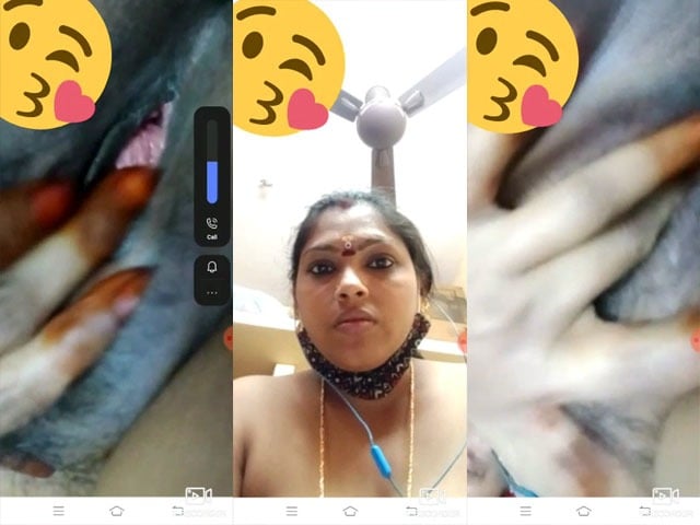 Beautiful Horny Tamil Wife Showing Her Black Sexy Pussy On Vc