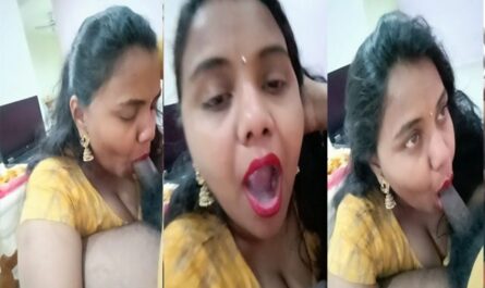 Busty Slutty Tamil Milf Wife Eating Cum