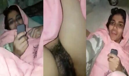 Horny House Owner Jerks His Dick Watching Hairy Pussy Of Sexy Maid