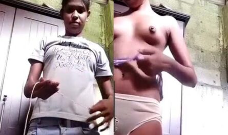 Cute Lankan Sexy Skinny Girl Shows Her Small Boobs