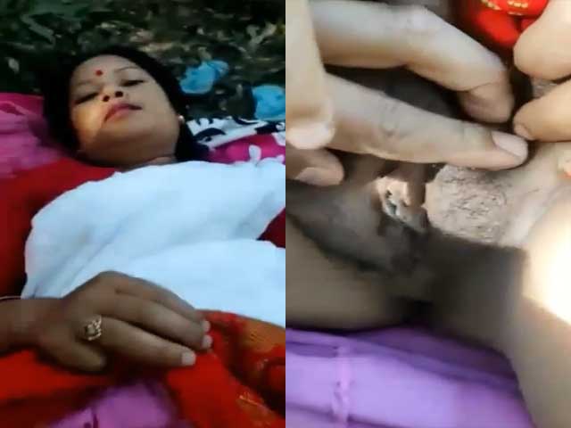 Assamese Hot Village Wife Pussy Filmed By Pervert Lover In Jungle