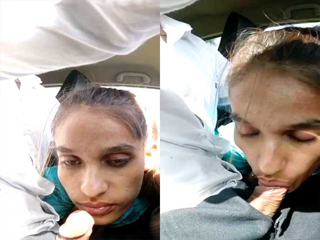 Desi Girl Giving Blowjob Deep Inside Running Car XXX