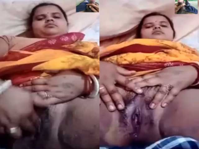 Chubby Village Wife Fingering Horny Pussy On Vc