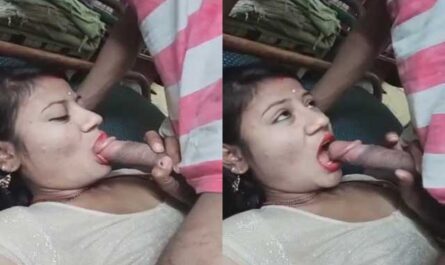 Desi Horny Lovers Blowjob Sex On Cam For First-Time