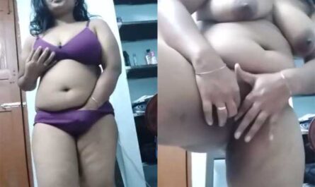 Horny Chubby Indian Wife Fingering For Her New Lover