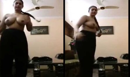 Sexy Figure Tall Punjabi Girl Showing Her Boobs