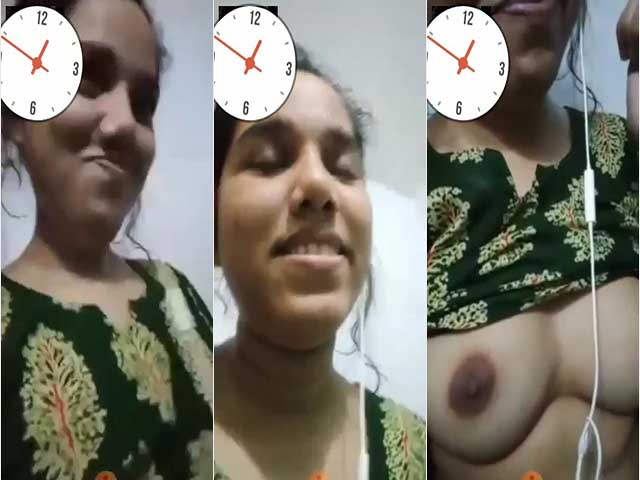 Bd Girl Boobs XXX Show During Video Call