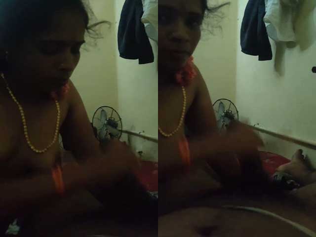 Horny Tamil Wife Gives Handjob While Hubby Makes Video