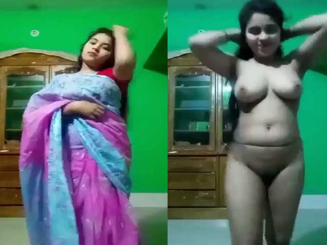 Beautiful Sexy Figure Bengali Girl Saree Striptease XXX Show
