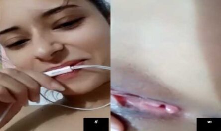 Cute Skinny Hot Girl Fingering Her Small Tight Pussy On Vc