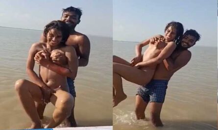 Enjoying Outdoor With Busty Desi Slut In River