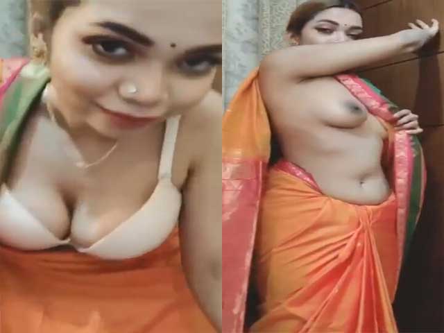 Beautiful Sexy Bengali Girl Saree Hot Striptease XXX Show