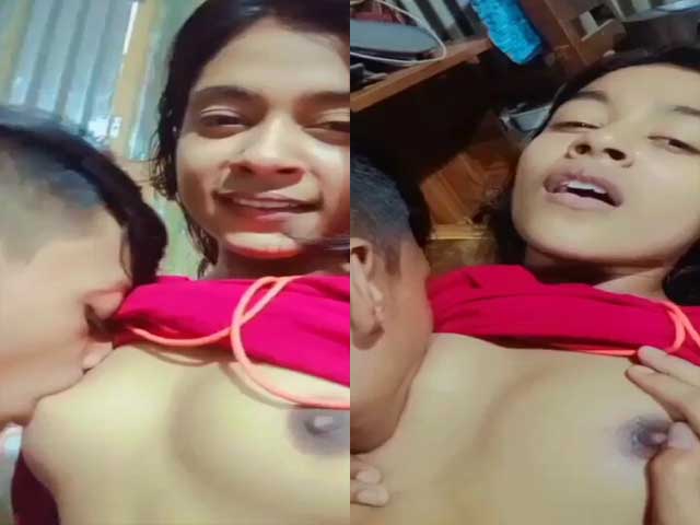 Beautiful Sexy Horny Girl Virgin Boob Sucking By Pervert Bf