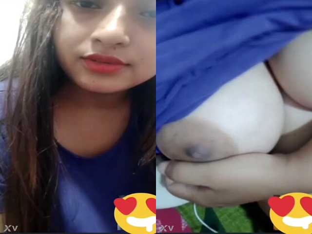 Paid Busty Girl Shows Her Big Boobs On Video Call