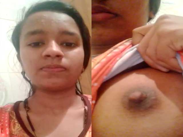 Innocent-Looking Sexy Young Girl Showing Her Erect Nipples