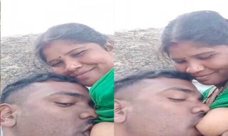 Sucking Big Boobs Of Naughty Milf Bhabhi Outdoors On Cam