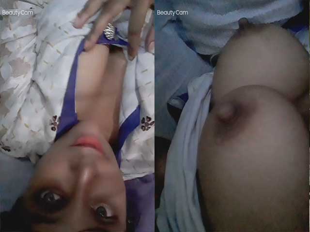 Big Boobed Girl Showing Her Cute Fleshy Boobs