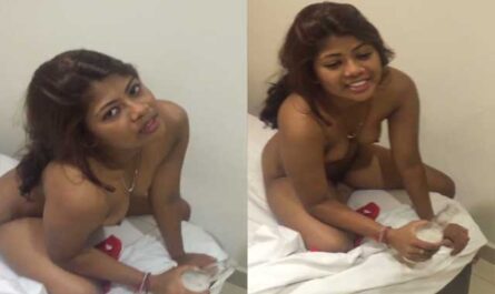 Nude Naughty College Girl Drinking Beer Before Sex