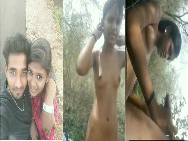 Sweet Slim Tamil Girl Giving Blowjob Outdoors