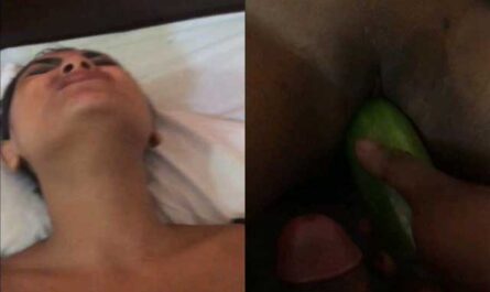 Desi Girl Takes Cucumber In Her Horny Tight Pussy
