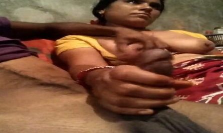 Devar Pressing Slutty Bhabhi Boobs During Handjob