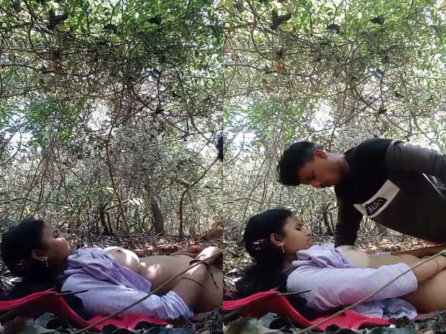 Indian Lovers Fucking Outdoor In Deep Jungle