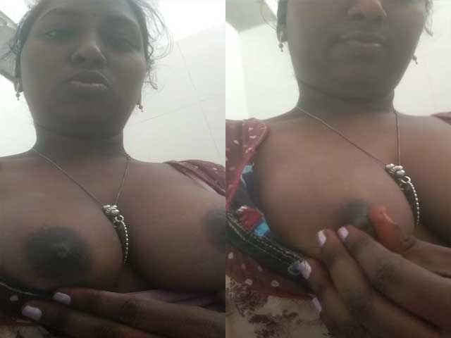 South Indian Naughty Wife Pinching Her Nipples On Cam